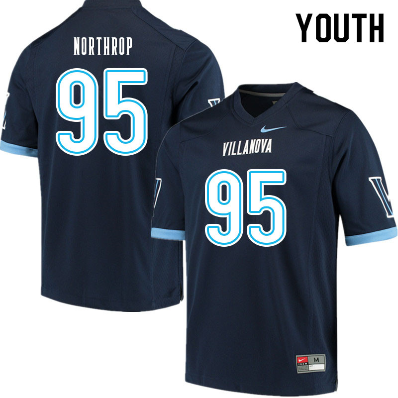 Youth #95 Jake Northrop Villanova Wildcats College Football Jerseys Sale-Navy
